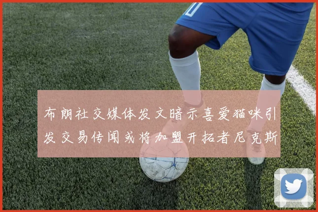 布朗社交媒体发文暗示喜爱猫咪引发交易传闻或将加盟开拓者尼克斯雷霆湖人
